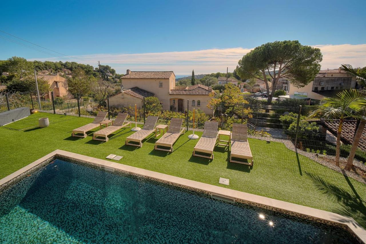 Immogroom - Superbe Villa - Piscine - Vue Mer - Parking - Clim Vallauris Eksteriør billede